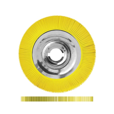 Dedeco Sunburst Radial Bristle Discs 10 in X 1 in Straight Ts Yellow 80 Grit A/O 1/Unit 1394